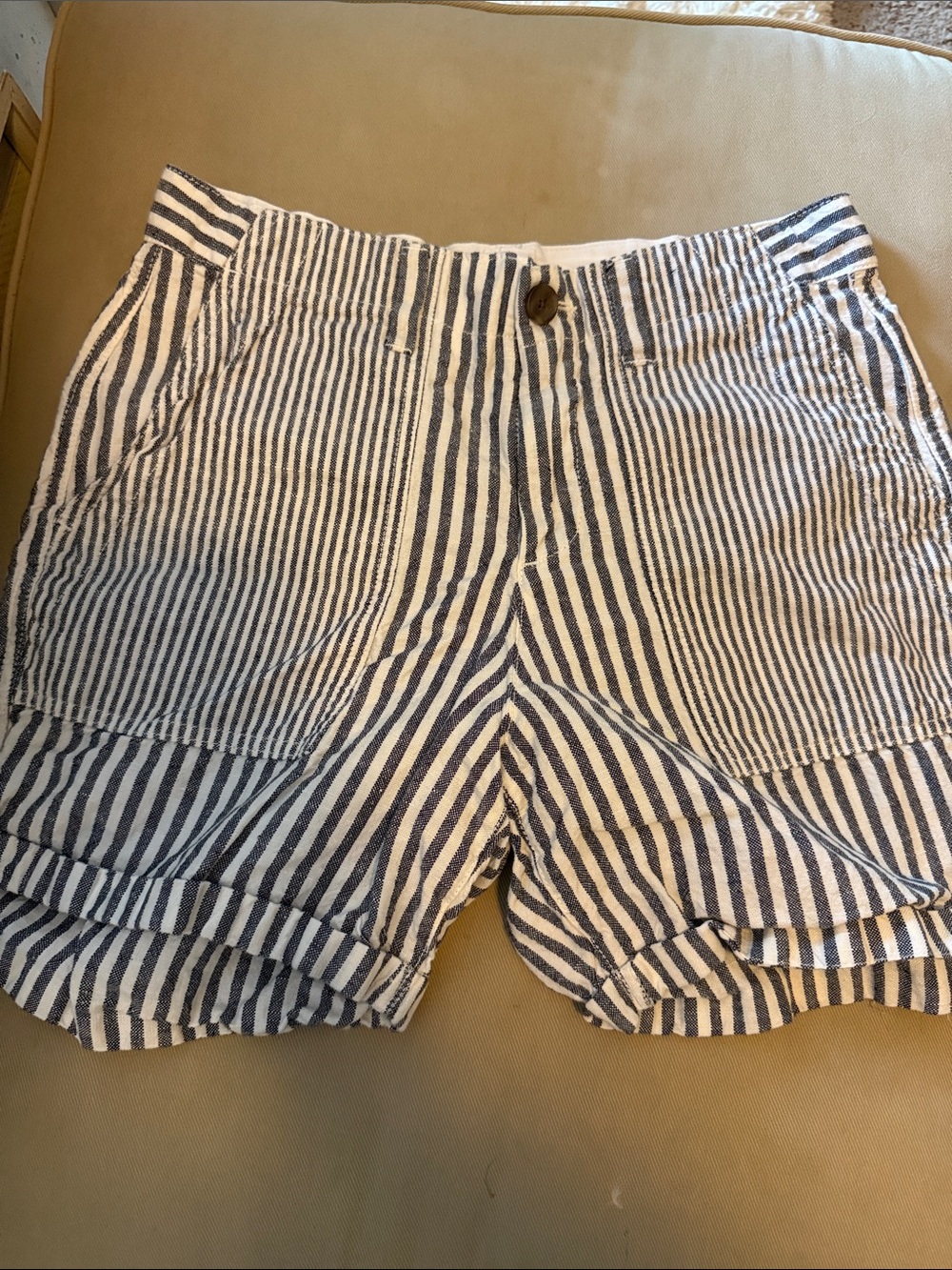 GAP Navy and White Striped Shorts